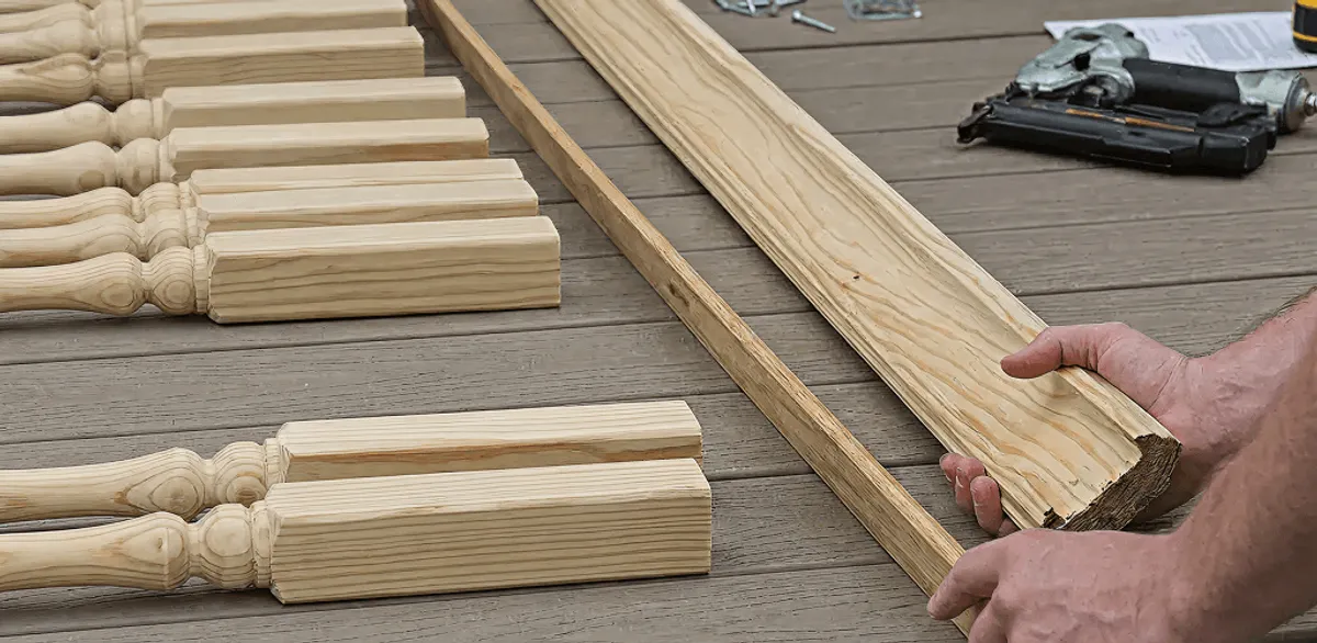 Handrail installation materials and wood components for stair rail work in Stamford, CT